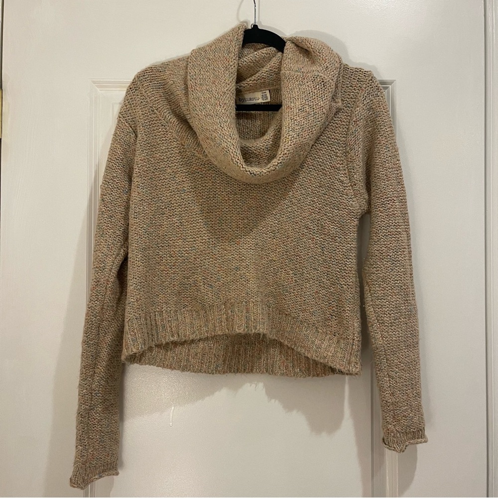SIZE S | Urban Outfitters Camel Sweater, Cowlneck